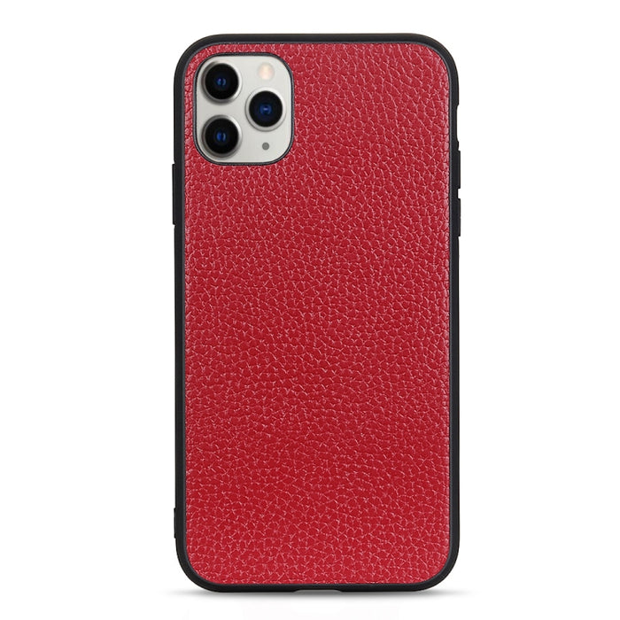 Estuche protector plegable de cuero genuino con textura de Litchi, For iPhone 11, For iPhone 11 Pro Max