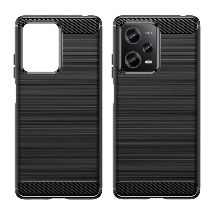 Estuche de TPU de fibra de carbono con textura cepillada, For Xiaomi Redmi Note 12 Pro 5G China