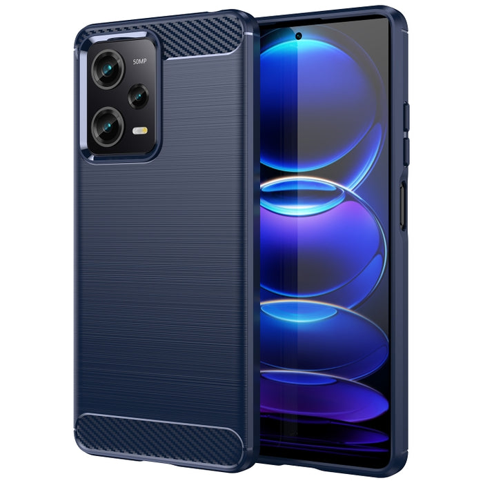 Estuche de TPU de fibra de carbono con textura cepillada, For Xiaomi Redmi Note 12 Pro 5G China