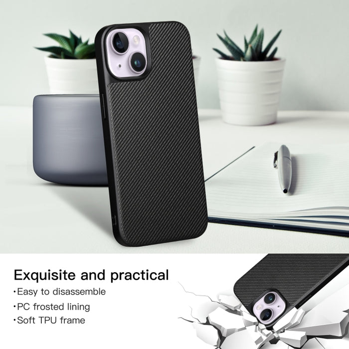 Funda para teléfono con textura de fibra de carbono Kevlar serie ViLi TC