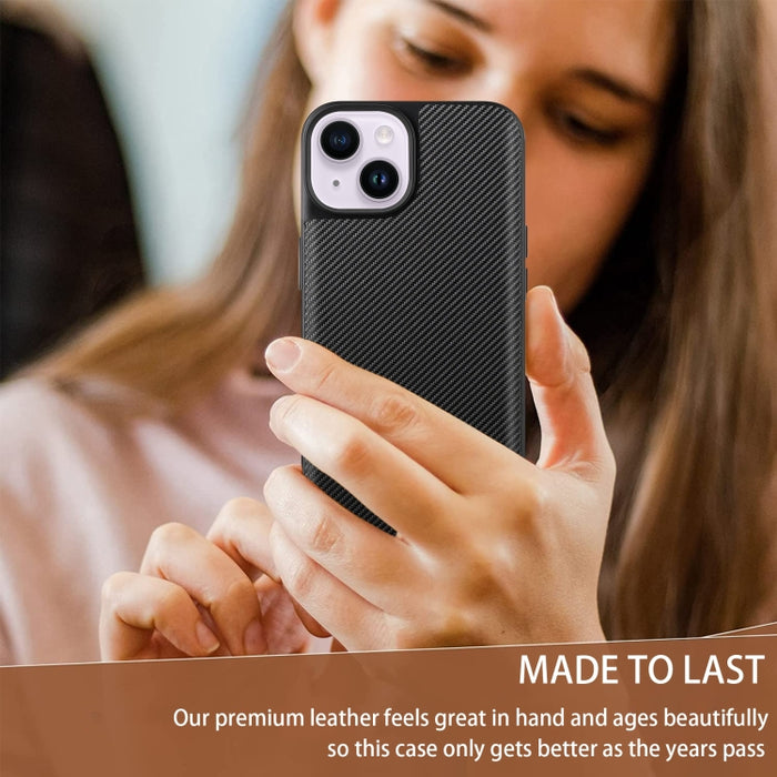 Funda para teléfono con textura de fibra de carbono Kevlar serie ViLi TC