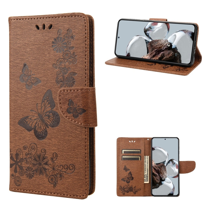Estuche para teléfono de cuero con tapa horizontal en relieve de mariposa, For Samsung Galaxy A14 5G, For Xiaomi 12T / 12T Pro / Redmi K50 Ultra, For Google Pixel 7 5G, For Google Pixel 7 Pro 5G