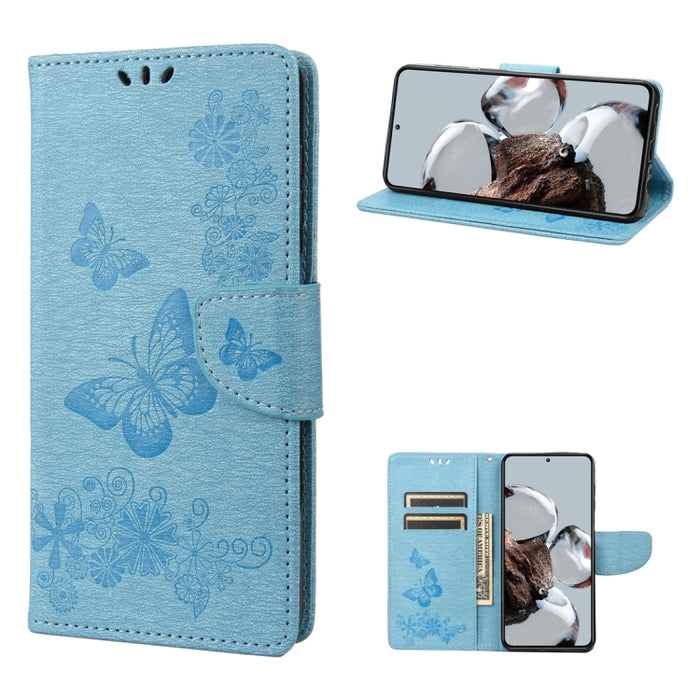 Estuche para teléfono de cuero con tapa horizontal en relieve de mariposa, For Samsung Galaxy A14 5G, For Xiaomi 12T / 12T Pro / Redmi K50 Ultra, For Google Pixel 7 5G, For Google Pixel 7 Pro 5G