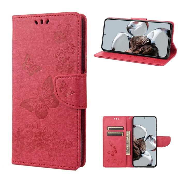 Estuche para teléfono de cuero con tapa horizontal en relieve de mariposa, For Samsung Galaxy A14 5G, For Xiaomi 12T / 12T Pro / Redmi K50 Ultra, For Google Pixel 7 5G, For Google Pixel 7 Pro 5G
