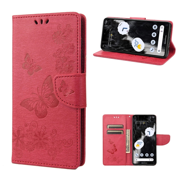 Estuche para teléfono de cuero con tapa horizontal en relieve de mariposa, For Samsung Galaxy A14 5G, For Xiaomi 12T / 12T Pro / Redmi K50 Ultra, For Google Pixel 7 5G, For Google Pixel 7 Pro 5G