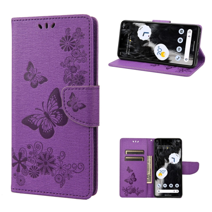 Estuche para teléfono de cuero con tapa horizontal en relieve de mariposa, For Samsung Galaxy A14 5G, For Xiaomi 12T / 12T Pro / Redmi K50 Ultra, For Google Pixel 7 5G, For Google Pixel 7 Pro 5G