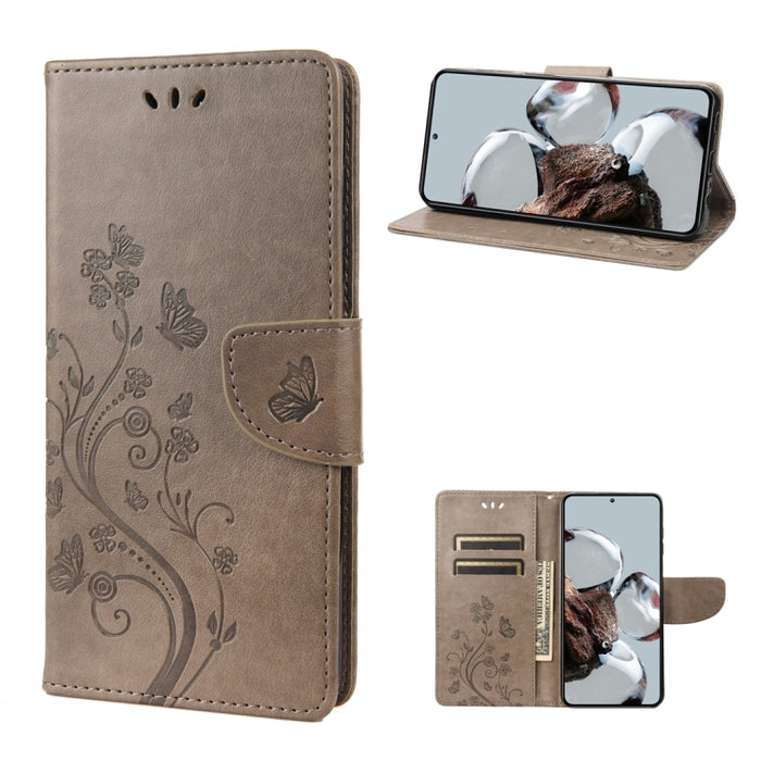 Estuche para teléfono con tapa de cuero con estampado de flores de mariposa, For Samsung Galaxy A14 5G, For Xiaomi 12T / 12T Pro / Redmi K50 Ultra, For Google Pixel 7 5G, For Google Pixel 7 Pro 5G