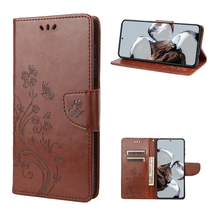 Estuche para teléfono con tapa de cuero con estampado de flores de mariposa, For Samsung Galaxy A14 5G, For Xiaomi 12T / 12T Pro / Redmi K50 Ultra, For Google Pixel 7 5G, For Google Pixel 7 Pro 5G