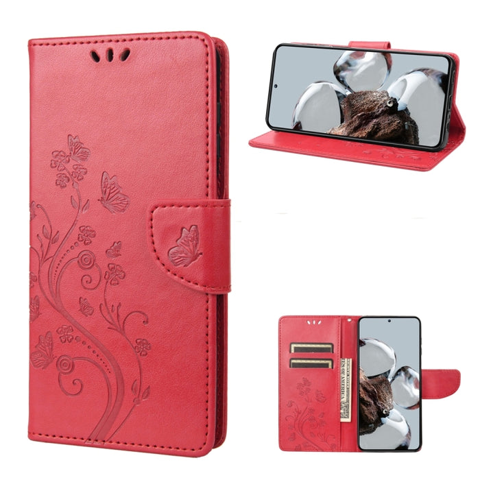 Estuche para teléfono con tapa de cuero con estampado de flores de mariposa, For Samsung Galaxy A14 5G, For Xiaomi 12T / 12T Pro / Redmi K50 Ultra, For Google Pixel 7 5G, For Google Pixel 7 Pro 5G