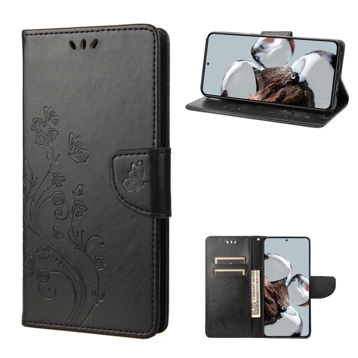 Estuche para teléfono con tapa de cuero con estampado de flores de mariposa, For Samsung Galaxy A14 5G, For Xiaomi 12T / 12T Pro / Redmi K50 Ultra, For Google Pixel 7 5G, For Google Pixel 7 Pro 5G