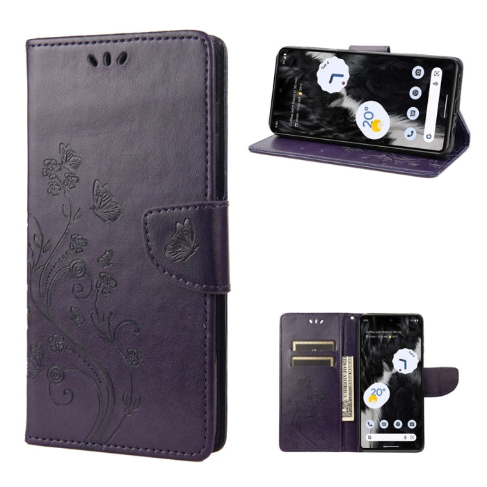 Estuche para teléfono con tapa de cuero con estampado de flores de mariposa, For Samsung Galaxy A14 5G, For Xiaomi 12T / 12T Pro / Redmi K50 Ultra, For Google Pixel 7 5G, For Google Pixel 7 Pro 5G