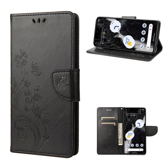 Estuche para teléfono con tapa de cuero con estampado de flores de mariposa, For Samsung Galaxy A14 5G, For Xiaomi 12T / 12T Pro / Redmi K50 Ultra, For Google Pixel 7 5G, For Google Pixel 7 Pro 5G