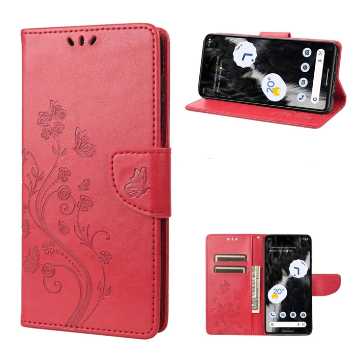 Estuche para teléfono con tapa de cuero con estampado de flores de mariposa, For Samsung Galaxy A14 5G, For Xiaomi 12T / 12T Pro / Redmi K50 Ultra, For Google Pixel 7 5G, For Google Pixel 7 Pro 5G