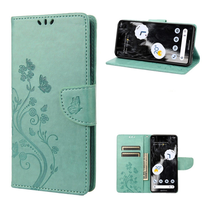 Estuche para teléfono con tapa de cuero con estampado de flores de mariposa, For Samsung Galaxy A14 5G, For Xiaomi 12T / 12T Pro / Redmi K50 Ultra, For Google Pixel 7 5G, For Google Pixel 7 Pro 5G
