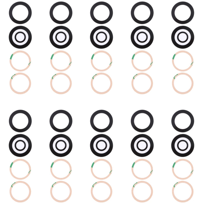 Lente de cámara trasera de 10 piezas, For Xiaomi Redmi Note 11SE, For Xiaomi Poco F4 GT, For Xiaomi Redmi K40S/Poco F4, For Xiaomi Redmi Note 11E/Redmi 10 5G/Redmi 11 Prime 5G, For Xiaomi Black Shark 4S/Black Shark 4S Pro, For OPPO Reno7 5G/Reno7 5G Ch...