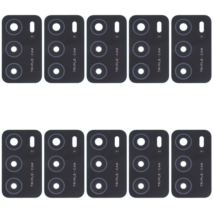 Lente de cámara trasera de 10 piezas, For Xiaomi Redmi Note 11SE, For Xiaomi Poco F4 GT, For Xiaomi Redmi K40S/Poco F4, For Xiaomi Redmi Note 11E/Redmi 10 5G/Redmi 11 Prime 5G, For Xiaomi Black Shark 4S/Black Shark 4S Pro, For OPPO Reno7 5G/Reno7 5G Ch...