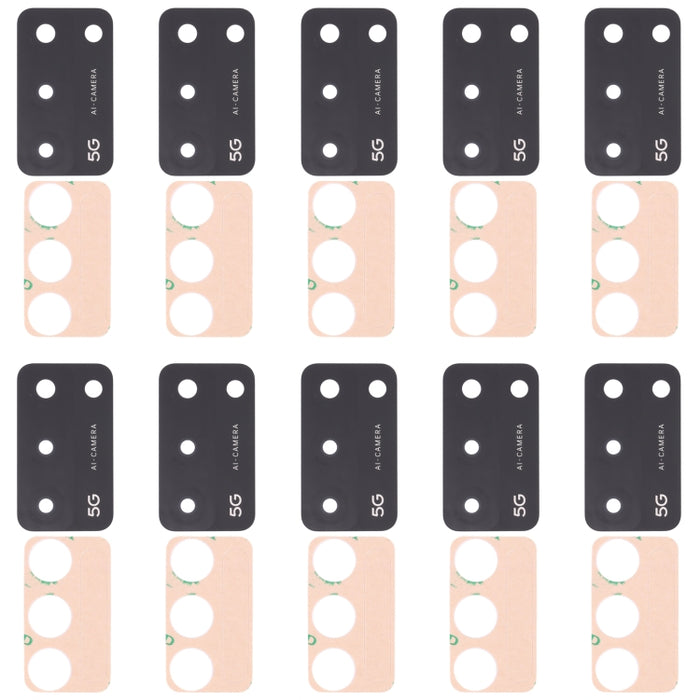 Lente de cámara trasera de 10 piezas, For Xiaomi Redmi Note 11SE, For Xiaomi Poco F4 GT, For Xiaomi Redmi K40S/Poco F4, For Xiaomi Redmi Note 11E/Redmi 10 5G/Redmi 11 Prime 5G, For Xiaomi Black Shark 4S/Black Shark 4S Pro, For OPPO Reno7 5G/Reno7 5G Ch...
