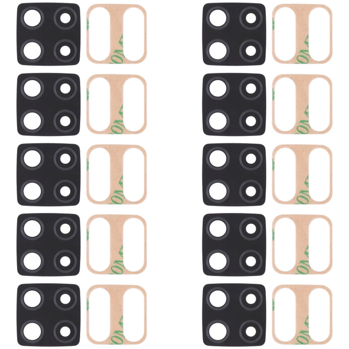 Lente de cámara trasera de 10 piezas, For Xiaomi Redmi Note 11SE, For Xiaomi Poco F4 GT, For Xiaomi Redmi K40S/Poco F4, For Xiaomi Redmi Note 11E/Redmi 10 5G/Redmi 11 Prime 5G, For Xiaomi Black Shark 4S/Black Shark 4S Pro, For OPPO Reno7 5G/Reno7 5G Ch...
