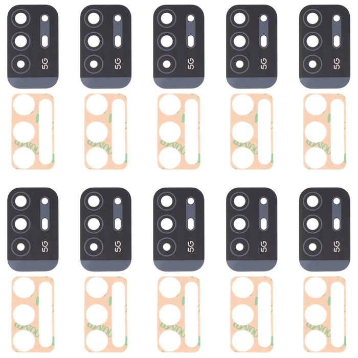 Lente de cámara trasera de 10 piezas, For Xiaomi Redmi Note 11SE, For Xiaomi Poco F4 GT, For Xiaomi Redmi K40S/Poco F4, For Xiaomi Redmi Note 11E/Redmi 10 5G/Redmi 11 Prime 5G, For Xiaomi Black Shark 4S/Black Shark 4S Pro, For OPPO Reno7 5G/Reno7 5G Ch...