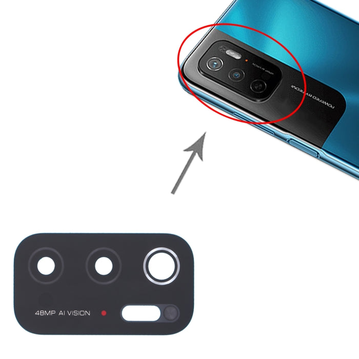 Lente de cámara trasera de 10 piezas, For Xiaomi Redmi Note 11SE, For Xiaomi Poco F4 GT, For Xiaomi Redmi K40S/Poco F4, For Xiaomi Redmi Note 11E/Redmi 10 5G/Redmi 11 Prime 5G, For Xiaomi Black Shark 4S/Black Shark 4S Pro, For OPPO Reno7 5G/Reno7 5G Ch...