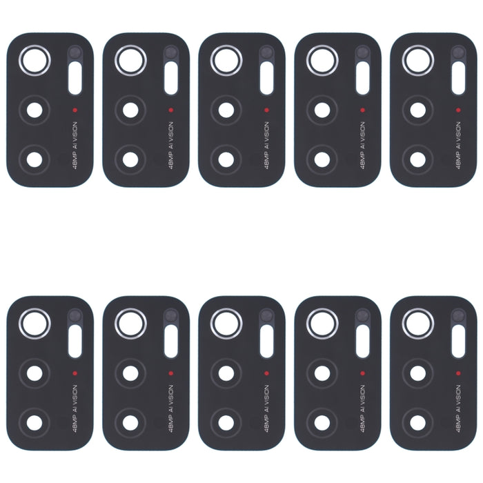 Lente de cámara trasera de 10 piezas, For Xiaomi Redmi Note 11SE, For Xiaomi Poco F4 GT, For Xiaomi Redmi K40S/Poco F4, For Xiaomi Redmi Note 11E/Redmi 10 5G/Redmi 11 Prime 5G, For Xiaomi Black Shark 4S/Black Shark 4S Pro, For OPPO Reno7 5G/Reno7 5G Ch...