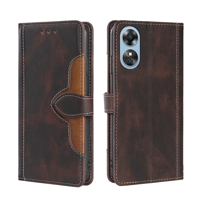 Estuche para teléfono de cuero con hebilla magnética y sensación de piel, For Motorola Moto E32 India/E22s 4G Global, For OPPO A17, For OPPO K10x 5G, For Realme C33 4G, For vivo V25 5G/V25e 5G, For vivo Y16 4G/Y02s 4G, For vivo Y55 4G                  ...