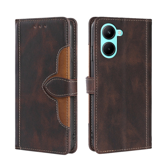 Estuche para teléfono de cuero con hebilla magnética y sensación de piel, For Motorola Moto E32 India/E22s 4G Global, For OPPO A17, For OPPO K10x 5G, For Realme C33 4G, For vivo V25 5G/V25e 5G, For vivo Y16 4G/Y02s 4G, For vivo Y55 4G                  ...