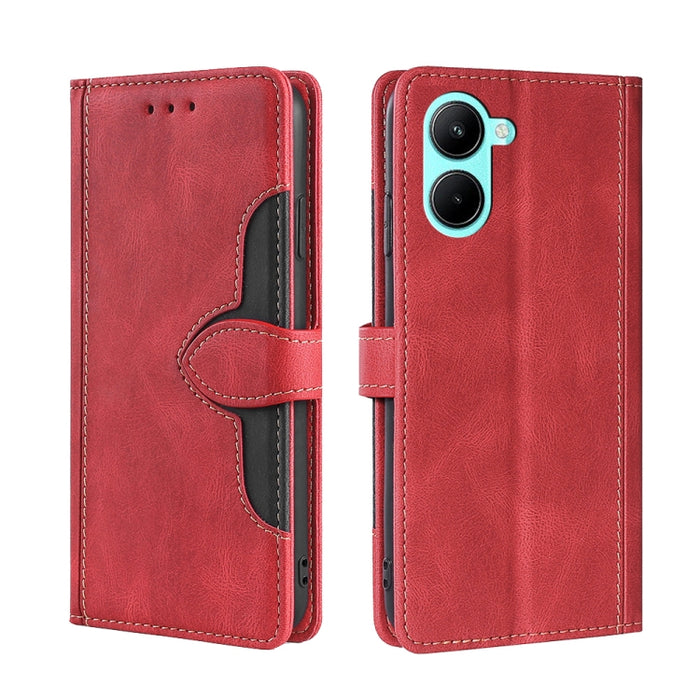 Estuche para teléfono de cuero con hebilla magnética y sensación de piel, For Motorola Moto E32 India/E22s 4G Global, For OPPO A17, For OPPO K10x 5G, For Realme C33 4G, For vivo V25 5G/V25e 5G, For vivo Y16 4G/Y02s 4G, For vivo Y55 4G                  ...