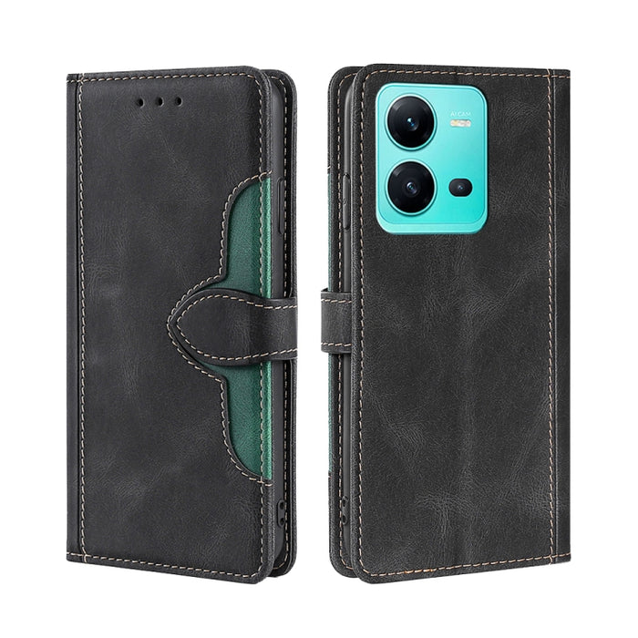 Estuche para teléfono de cuero con hebilla magnética y sensación de piel, For Motorola Moto E32 India/E22s 4G Global, For OPPO A17, For OPPO K10x 5G, For Realme C33 4G, For vivo V25 5G/V25e 5G, For vivo Y16 4G/Y02s 4G, For vivo Y55 4G                  ...