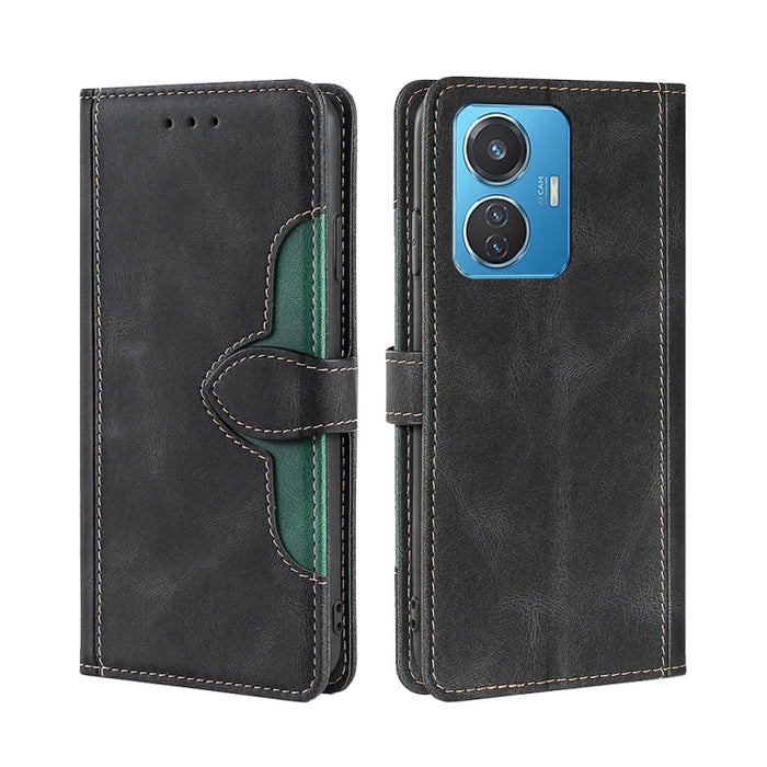 Estuche para teléfono de cuero con hebilla magnética y sensación de piel, For Motorola Moto E32 India/E22s 4G Global, For OPPO A17, For OPPO K10x 5G, For Realme C33 4G, For vivo V25 5G/V25e 5G, For vivo Y16 4G/Y02s 4G, For vivo Y55 4G                  ...