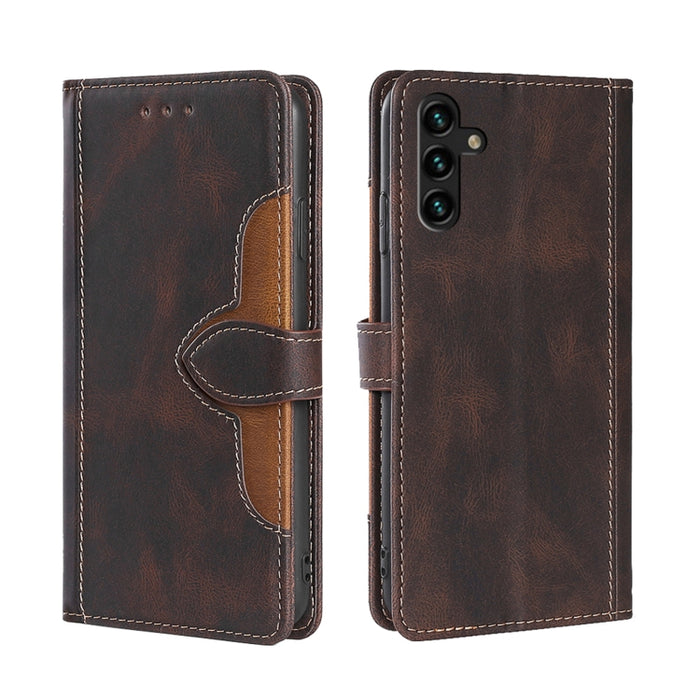 Estuche para teléfono de cuero con hebilla magnética y sensación de piel, For Motorola Moto E32 India/E22s 4G Global, For OPPO A17, For OPPO K10x 5G, For Realme C33 4G, For vivo V25 5G/V25e 5G, For vivo Y16 4G/Y02s 4G, For vivo Y55 4G                  ...
