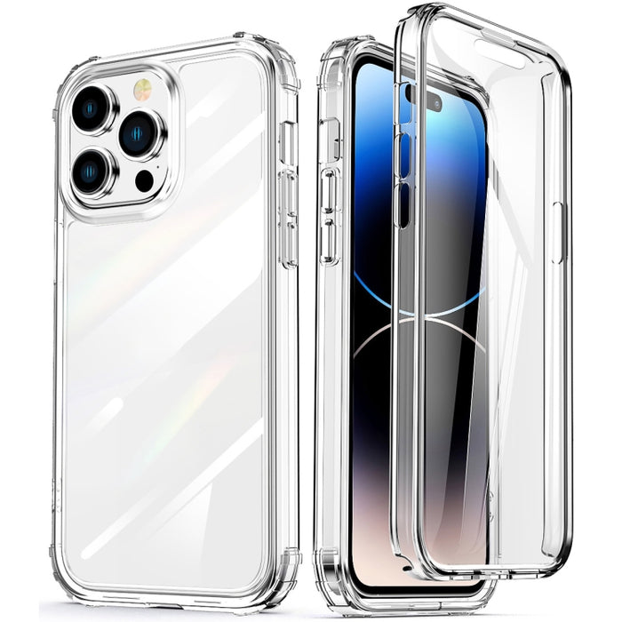 Estuche para teléfono con bolsas de aire en las cuatro esquinas transparentes de cuerpo completo 360