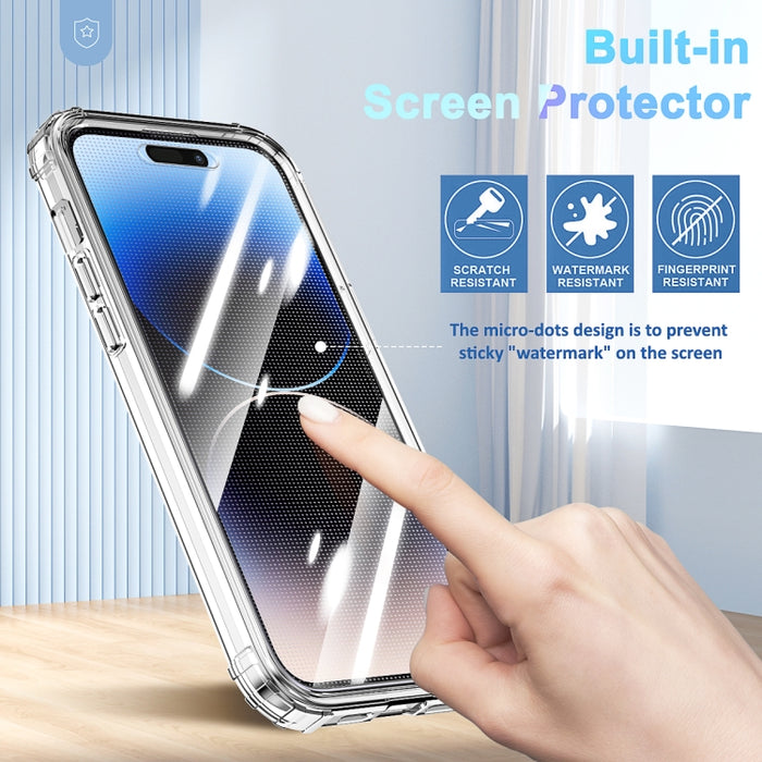 Estuche para teléfono con bolsas de aire en las cuatro esquinas transparentes de cuerpo completo 360