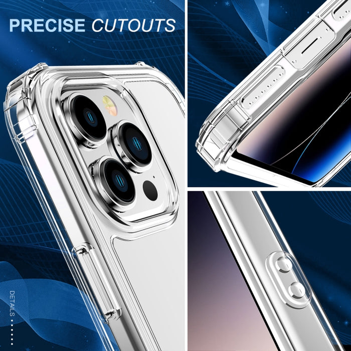 Estuche para teléfono con bolsas de aire en las cuatro esquinas transparentes de cuerpo completo 360