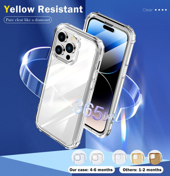 Estuche para teléfono con bolsas de aire en las cuatro esquinas transparentes de cuerpo completo 360