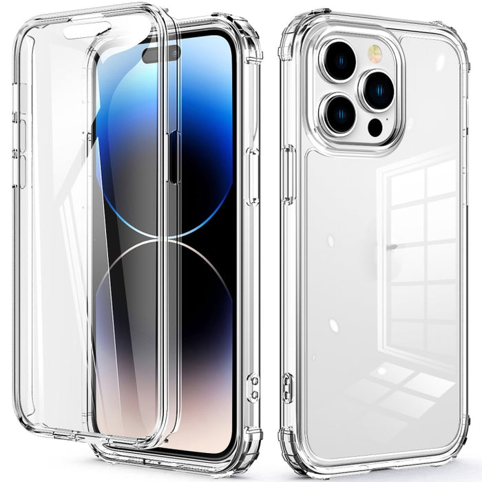 Estuche para teléfono con bolsas de aire en las cuatro esquinas transparentes de cuerpo completo 360