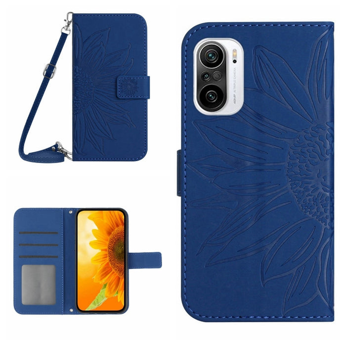 Skin Feel Sun Flower Pattern Flip Funda de cuero para teléfono con cordón, For Xiaomi Redmi A1+, For Xiaomi Redmi K30 Pro / Poco F2 Pro, For Xiaomi Redmi K40 / K40 Pro / Poco F3 / F3 Pro / 11i / 11X / 11X Pro, For Xiaomi Redmi K40 / K40 Pro /          ...