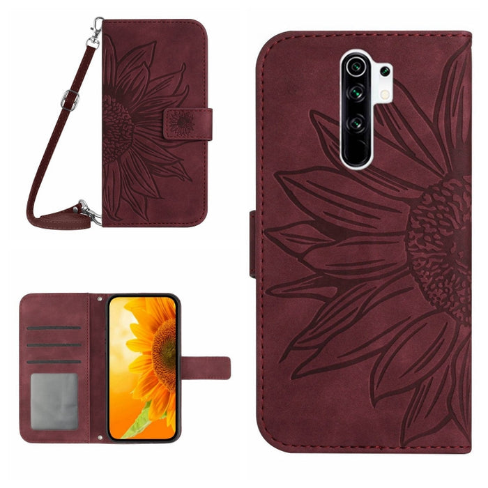Skin Feel Sun Flower Pattern Flip Funda de cuero para teléfono con cordón, For Xiaomi Redmi A1+, For Xiaomi Redmi K30 Pro / Poco F2 Pro, For Xiaomi Redmi K40 / K40 Pro / Poco F3 / F3 Pro / 11i / 11X / 11X Pro, For Xiaomi Redmi K40 / K40 Pro /          ...