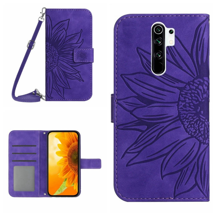 Skin Feel Sun Flower Pattern Flip Funda de cuero para teléfono con cordón, For Xiaomi Redmi A1+, For Xiaomi Redmi K30 Pro / Poco F2 Pro, For Xiaomi Redmi K40 / K40 Pro / Poco F3 / F3 Pro / 11i / 11X / 11X Pro, For Xiaomi Redmi K40 / K40 Pro /          ...