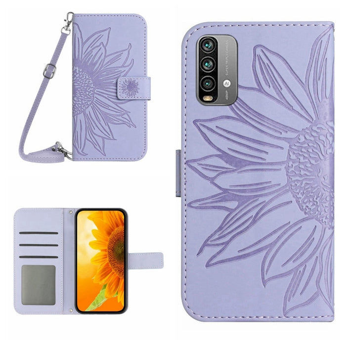 Skin Feel Sun Flower Pattern Flip Funda de cuero para teléfono con cordón, For Xiaomi Redmi A1+, For Xiaomi Redmi K30 Pro / Poco F2 Pro, For Xiaomi Redmi K40 / K40 Pro / Poco F3 / F3 Pro / 11i / 11X / 11X Pro, For Xiaomi Redmi K40 / K40 Pro /          ...