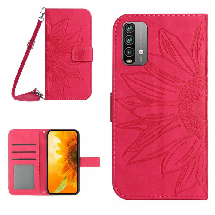 Skin Feel Sun Flower Pattern Flip Funda de cuero para teléfono con cordón, For Xiaomi Redmi A1+, For Xiaomi Redmi K30 Pro / Poco F2 Pro, For Xiaomi Redmi K40 / K40 Pro / Poco F3 / F3 Pro / 11i / 11X / 11X Pro, For Xiaomi Redmi K40 / K40 Pro /          ...