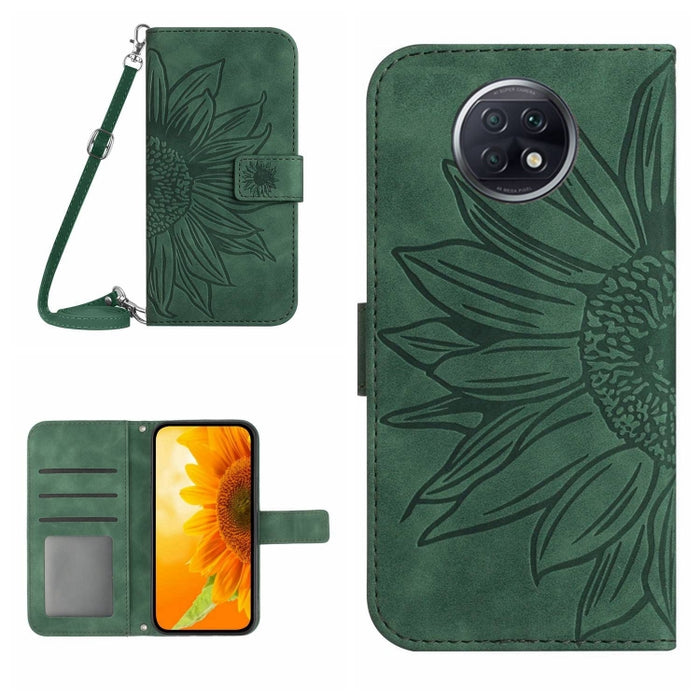 Skin Feel Sun Flower Pattern Flip Funda de cuero para teléfono con cordón, For Xiaomi Redmi A1+, For Xiaomi Redmi K30 Pro / Poco F2 Pro, For Xiaomi Redmi K40 / K40 Pro / Poco F3 / F3 Pro / 11i / 11X / 11X Pro, For Xiaomi Redmi K40 / K40 Pro /          ...