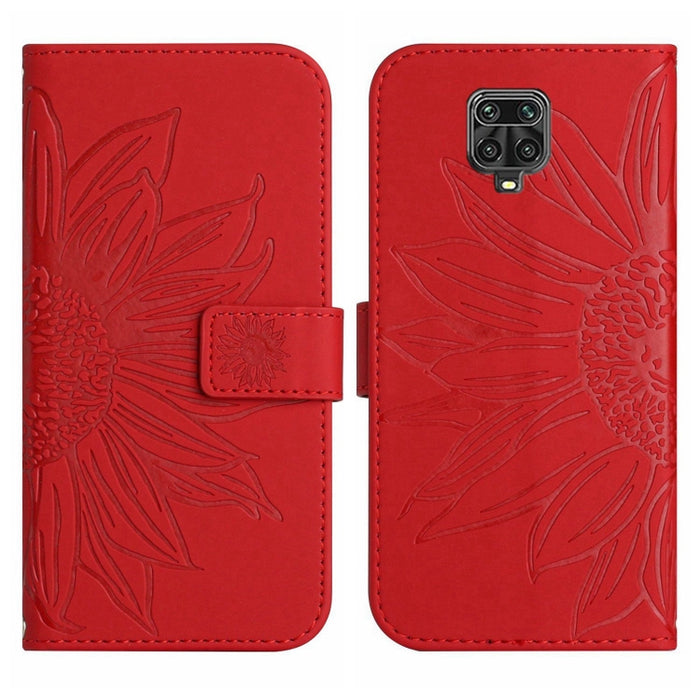 Skin Feel Sun Flower Pattern Flip Funda de cuero para teléfono con cordón, For Xiaomi Redmi Note 9 Pro 4G / Note 9 Pro Max / Note 9S / Poco M2 Pro, For Xiaomi Redmi Note 10 4G / Note 10S, For Xiaomi Redmi Note 10 5G / Note 10T 5G / Poco M3 Pro         ...