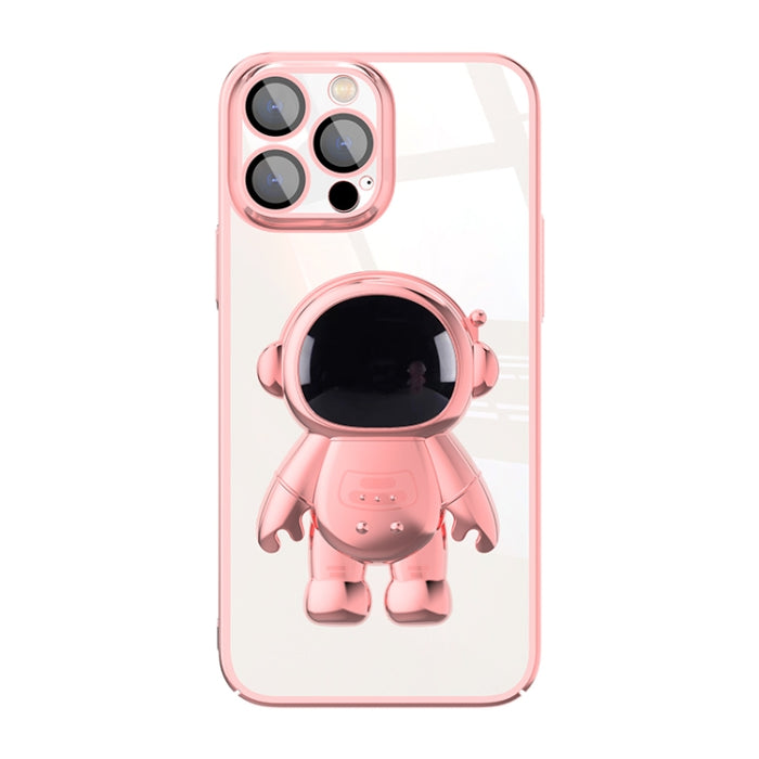 Estuche para teléfono con soporte de astronauta para PC de galvanoplastia con película de lente