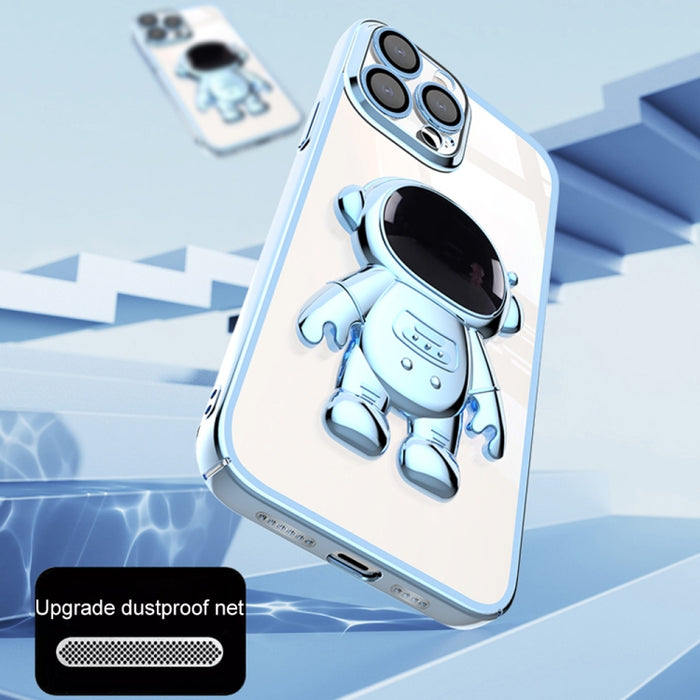 Estuche para teléfono con soporte de astronauta para PC de galvanoplastia con película de lente