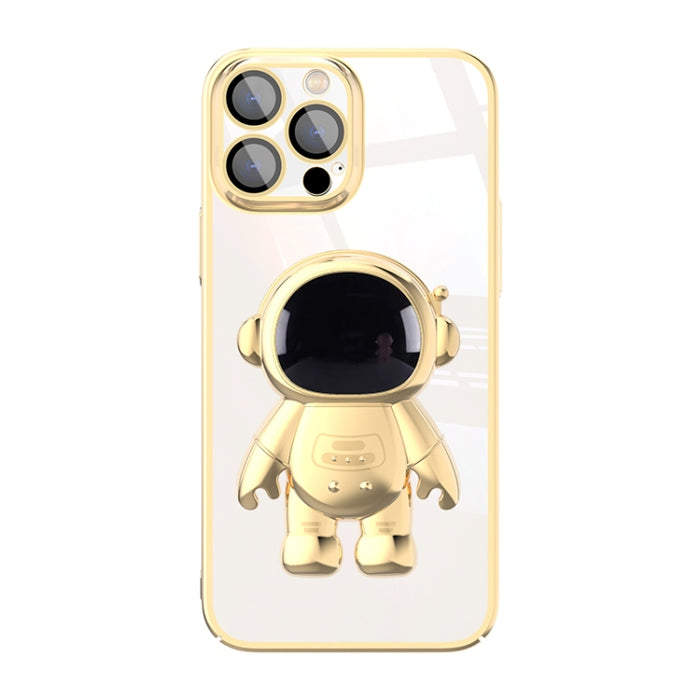 Estuche para teléfono con soporte de astronauta para PC de galvanoplastia con película de lente