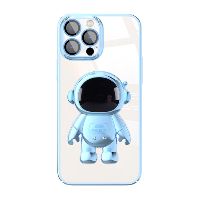 Estuche para teléfono con soporte de astronauta para PC de galvanoplastia con película de lente