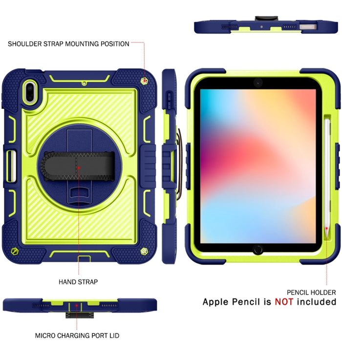 Rotación de 360 grados Color de contraste Funda de silicona a prueba de golpes + PC Tablet