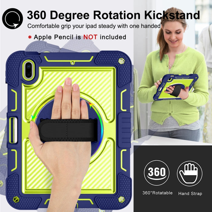 Rotación de 360 grados Color de contraste Funda de silicona a prueba de golpes + PC Tablet