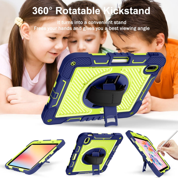 Rotación de 360 grados Color de contraste Funda de silicona a prueba de golpes + PC Tablet